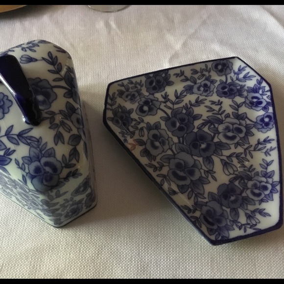 Blue and white cheese server chinoiserie - Picture 4 of 4